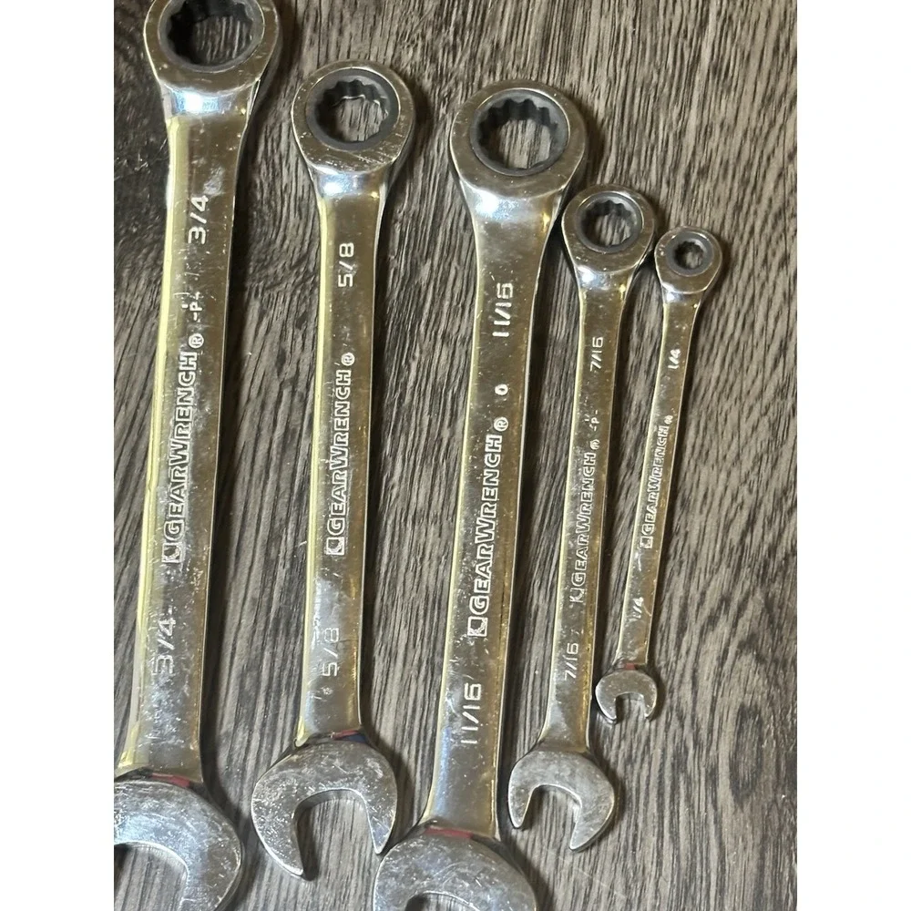 GearWrench 12 Pc Ratcheting Wrench Set Combination Metric